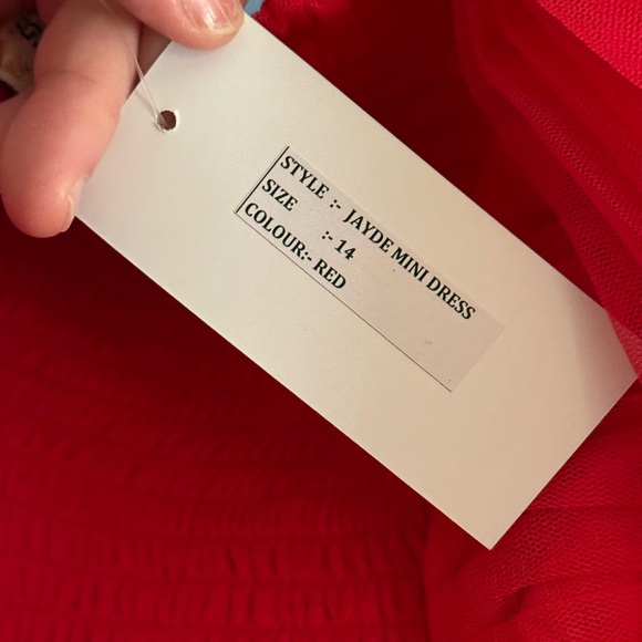 Lace & Beads tulle off-the-shoulder corset mini dress - Picture 5 of 10